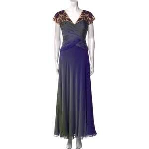 NEW MELINDA ENG women's peacock maxi dress in peacock